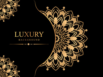 Luxury Mandala Design Gold Color Vector Graphic decor design frame graphic graphic design logo mandala vector