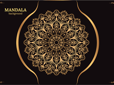 Luxury Mandala Design Gold Color Vector Graphic decor