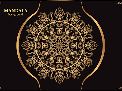 Luxury Mandala Design Gold Color Vector Graphic decor