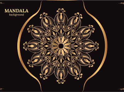 Luxury Mandala Design Gold Color Vector Graphic decor