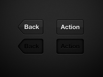 Back button design ios minimalistic ui