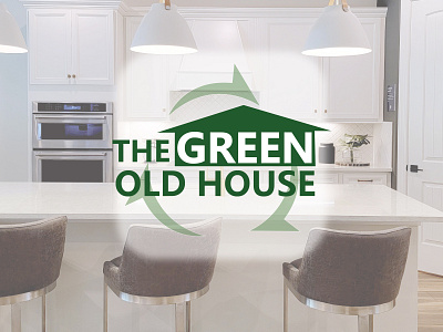 The Green Old House logo branding design graphic design logo logo design typography vector