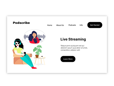 Podcast Landing Page design