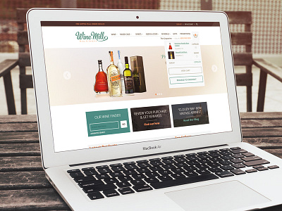 Wine Mill redesign alcohol e commerce flat liquor redesign shop website wine