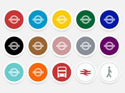TFL icons bus dlr icons london overground tfl train transports tube walking