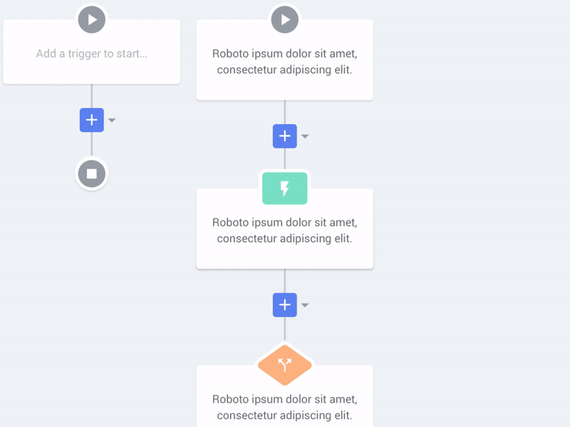 Workflow hover & select