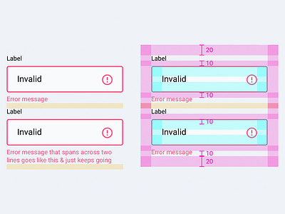 How to compose input field's margins error field gui input input fields label margin material padding spacing ui validation