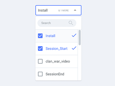 Multi-select dropdown menu with search check checkbox component dropdown gui multi multi select scrollable search select ui ux