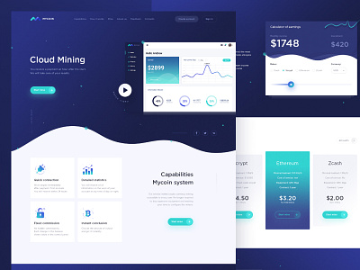 Landing Page for cloud mining