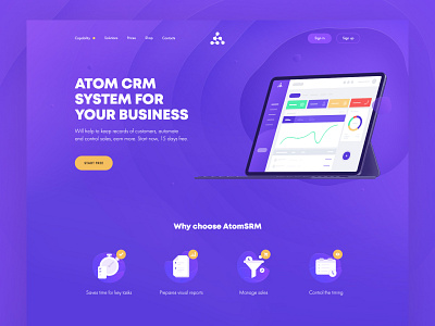 Atom CRM - promo site