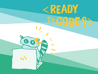 Ready To Code? coding girls illustration