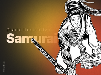 Diario Ilustrativo - Samurai graphic design illustration