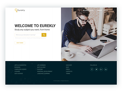 Homepage Design for Eurekly