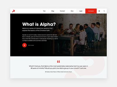 Alpha Canada Redesign alpha alphacanada clean landing page redesign web