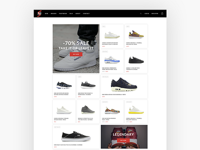 Speed Shop cards design e commerce ecommerce homepage landingpage layout shoes shop store