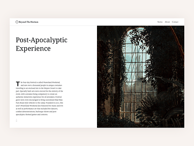 Type Layout Exploration apocalypse article blog book clean cover layout minimalist post apocalyptic read story type typo typography
