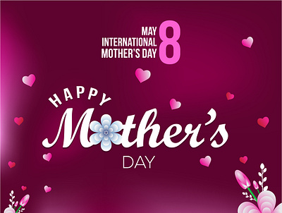 Mothers Day Background Design abstract background design graphic design illustration logo mothers day social media banner