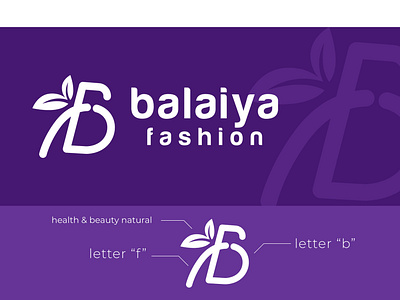 BF Organic Fashion Company Logo Design BF Letter Logo