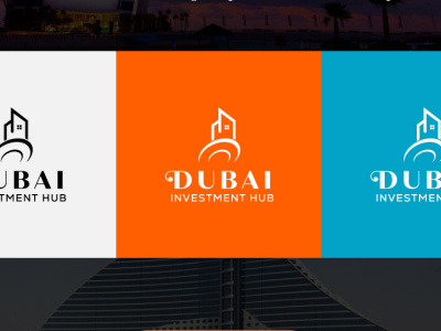 Dubai Real estate Company Logo Design with Building Icon