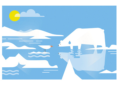 FAO. Picture book animal design eco editorial editorial illustration ice illustration picture book shapes vector world