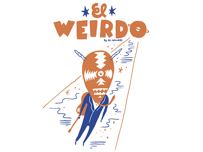Weirdo alien art character design drawing editorial illustration magazine music paint rock tiki weird