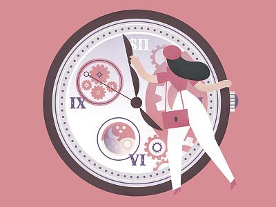 TR magazine México character design clock drawing editorial editorial illustration illustration magazine sales trends vector watches woman
