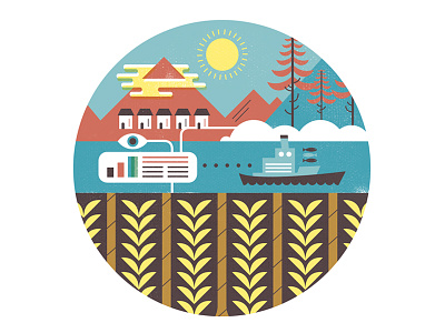 Illustration work for FAO (UN) Publishing catalogue 2017. books colors drawing earth eco editorial illustration illustration investigate landscape sustainability vector world