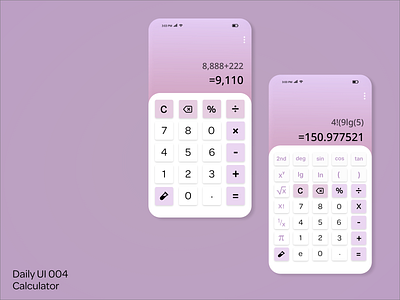 Daily UI - 004 calculator design graphic design ui