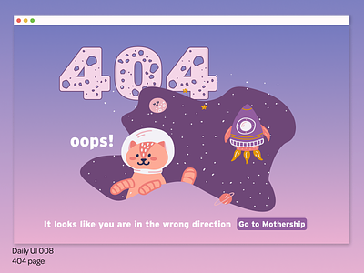 Daily UI - 008 404 page app design graphic design ui