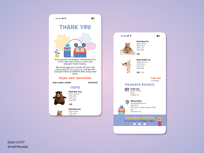Daily UI - 017 app dailyui 017 design email receipt graphic design ui