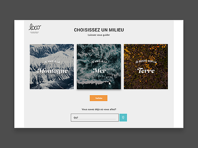 Choose your environment button card clean concept hover state interaction design interface minimalist ui user ux website