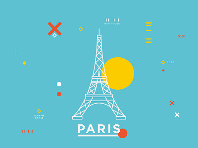 Paris 2024 - Olympics 2024 geometric graphic illustration lineart olympic outline paris paris2024 parisolympics pattern shapes ui web