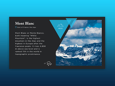 Mountain Card Design adventure cards gradient info location mountain pin redesign shapes travel trip ui