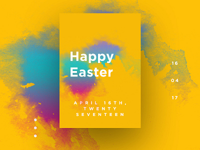 Happy Easter Day UI clean colors dailyui details illustration minimalist poster shape splash texture ui webdesign