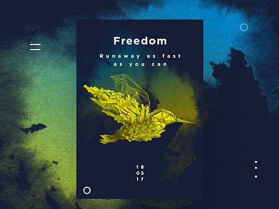 Freedom Poster 2d 3d clean colors dailyui details gradient illustration minimalist poster series ui