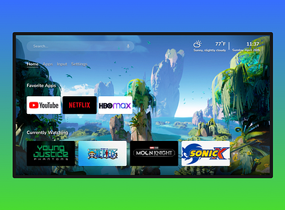 My Smart TV 3d android tv graphic design ui ui design user experience user interface ux ux design