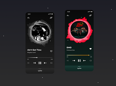 Music Player V1 app design music player ui user experience user interface ux