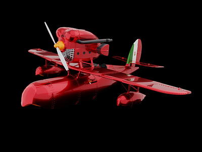 Porco Rosso • Savioa S.21 3d 3dmodel anime blender cyclesx design digitalart fly ghibli hardsurface illustration logo modeling plane porcorosso studioghibli
