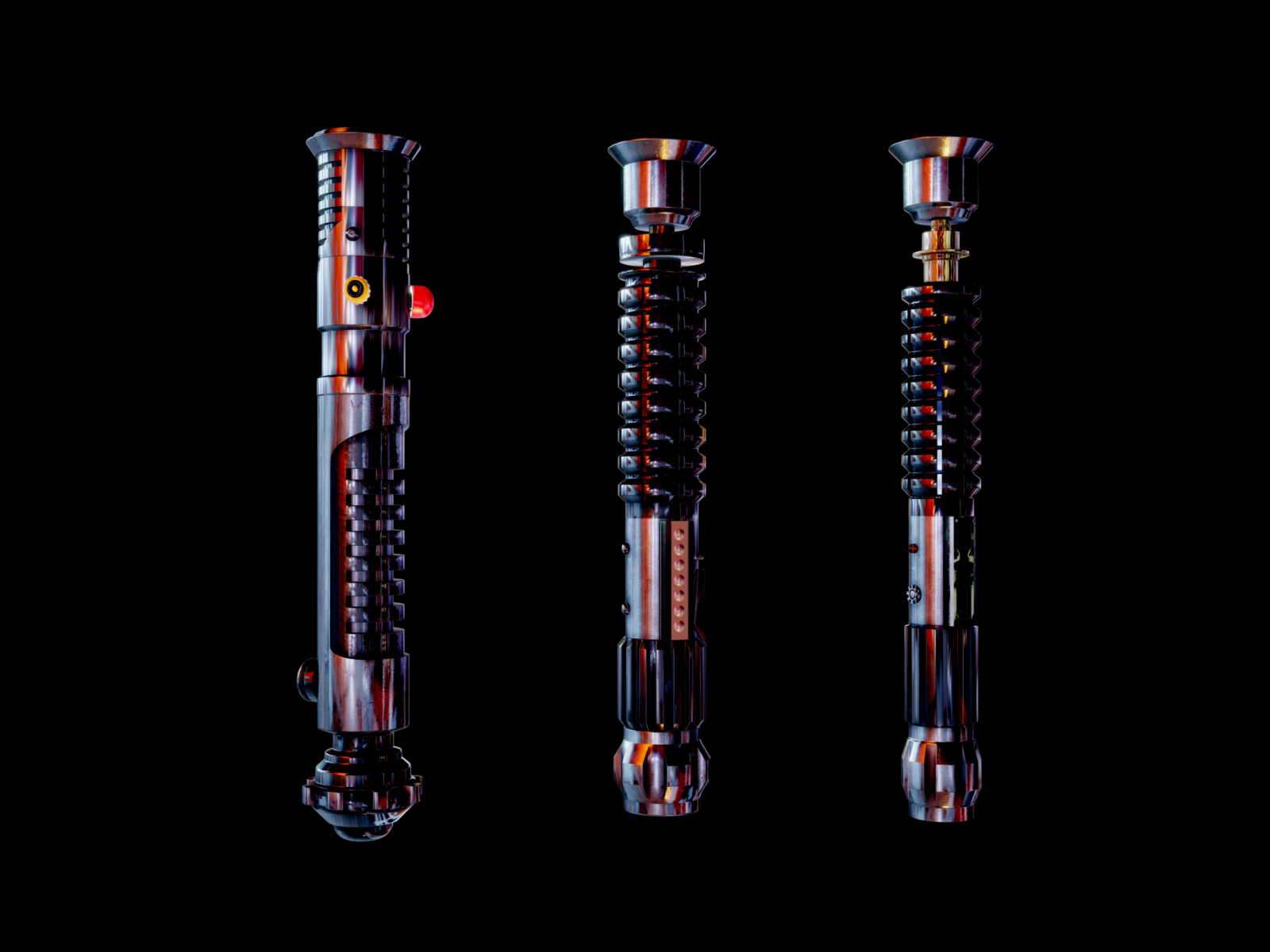 Obi Wan Kenobi S Lightsabers By Olcayto Ibili On Dribbble   Kenobi 1 4x 