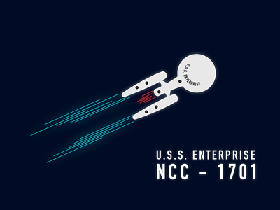 The U.S.S. Enterprise minimal space startrek