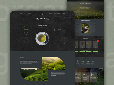 Website design: shop tea landing page