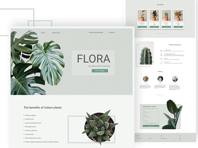 Website design: shop flower landing page