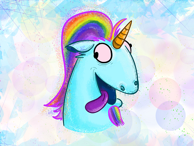 Unicorn 2d brushes charachter design doodle doodleart doodling illustration ipad procreate rainbow unicorn