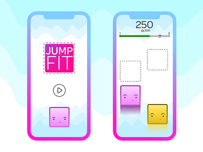 Jump Fit - Hyper casual game charachter design game game art game assets games hyper casual illustration interface mobile game ui unity vector