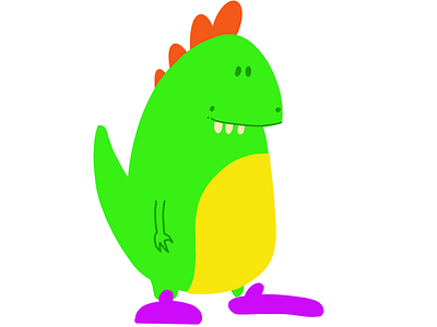 Dino 2 2d character illustration ipad procreate