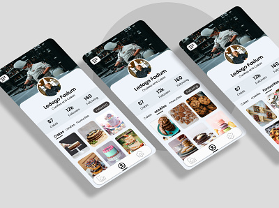 Cake profile design graphic design logo product design ui ux