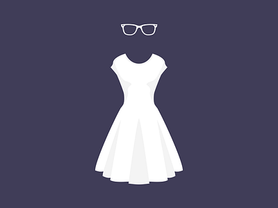 Minimal fashion illustration dress elegant fashion girl glasses illustration minimal simple