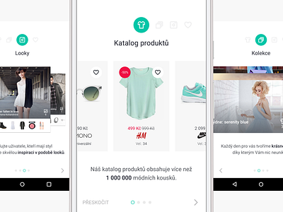 GLAMI - fashion android app walkthrough android app application fashion glami intro minimal onboarding walkthrough