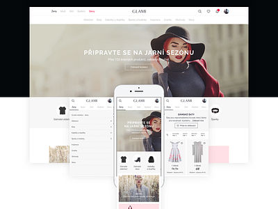 GLAMI - facelift 2017 (WIP) clean design fashion interface layout minimal mobile responsive simple ui ux website