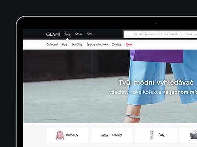 GLAMI - Homepage brand branding clean ecommerce fashion homepage homepage design landing landing page logo logo design minimal minimalist typography ui user experience user interface ux web webdesign